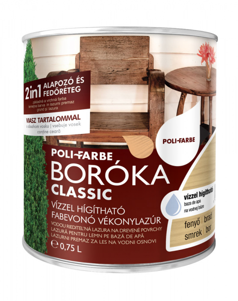 Poli-Farbe Boróka Classic Vízzel hígítható vékonylazúr