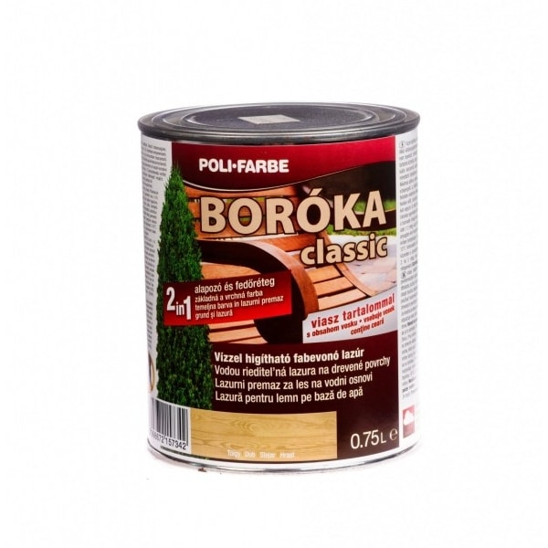Poli-Farbe Boróka Classic Vízzel hígítható vékonylazúr