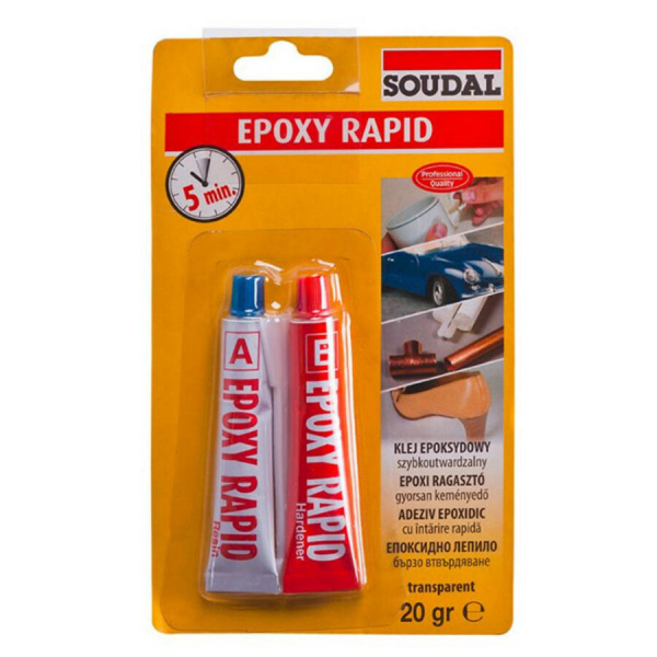 Soudal Epoxy Rapid ragasztó 2x10 gramm